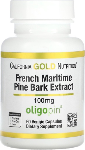 [BRSWGEA6CQBROEQ7] California Gold Nutrition French Maritime Pine Bark Extract, Oligopin, 100 mg, 60 Veggie Kapsle