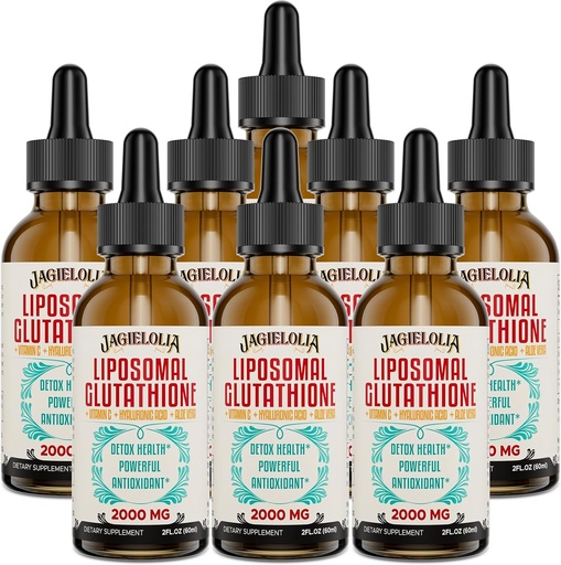[BRSROGI3C56GMHLX] Liposomal Glutathione Liquid 2000MG – Antioxidant Detox Supplement for Women & Men, Aging Defense, Liver Function & Energy, with Hyaluronic Acid + Aloe Vera + Vitamin C, Natural & Vegan, 16 FL.OZ