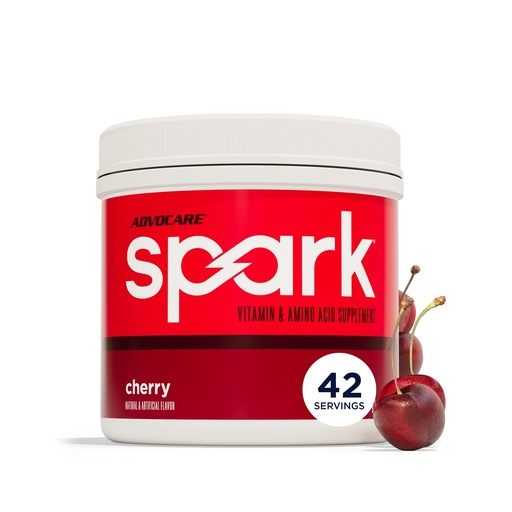 [BRSWKGY2AV4RSFLM] AdvoCare Spark - Energy Drink Mix - Vitamin & Amino Acid Supplement - Supports Energy & Focus - Portable Immune Support - Sugar-Free - Cherry - 10.5 oz (42 Servings)