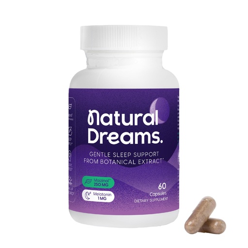 [BRSW2CAHBMNWCYA4] Univera Natural Dreams Melatonin Supplement, 1mg Melatonin Capsules for Restful Sleep, Sleep Support Supplement with Botanical Ingredients & Maizinol, Night time Sleep Aid, 60 Capsules (30 Day Supply)