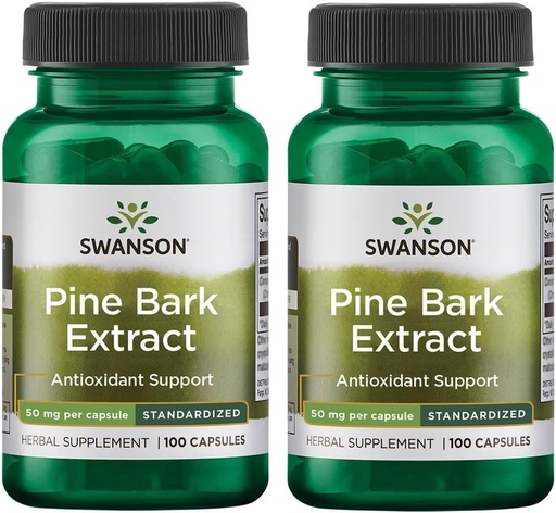 [BRSWGAAKBAHW22TD] Swanson Pine Bark Extract 50 Milligrams 100 Capsules (2 Pack)