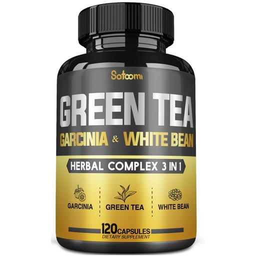 [BRSRMBDYBUJWKCTK] Green Tea Extract Pill EGCG 16000Mg per Serving with 12000Mg Green Tea, 2000Mg Garcinia Cambogia & 2000Mg White Kidney Bean - Support Body Balance, Heart & Immune Health - 120 Capsules 2 Month Supply