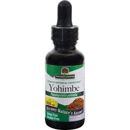 [BRSWECQCOIPRADLK] Natures Answer Yohimbe Bark Alcohol Free - Herbal Supplement - Gluten Free - 1 fl oz (Pack of 2)