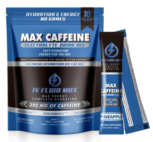 [BRSRO2Y3OEMROD3D] Hydration Acceleration - 300 mg Caffeine - Electrolyte + Energy Drink Mix - Preworkout/Recovery Drink