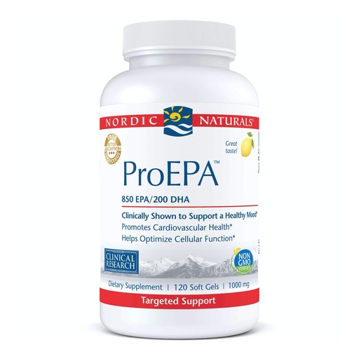 [BRSWIY33CIJWADTY] Nordic Naturals ProEPA, Lemon - 120 Soft Gels - 1210 mg Omega-3 - High-Intensity EPA Formula for Healthy Mood, Heart Health & Cellular Function - Non-GMO - 60 Servings