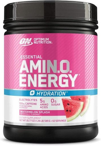 [BRSRAFQNCICBGYD4] Optimum Nutrition Amino Energy + Hydration, Watermelon Splash, 62 Servings