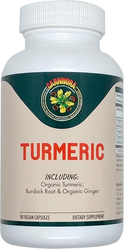 [BRSW2EL2DMAQEDTV] Carnivora Kurkuma Ondersteuning voor gewrichten en spijsverteringsgezondheid (90 Vegan Capsules)