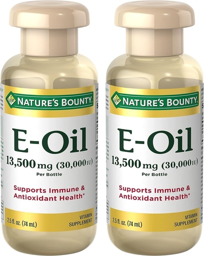 [BRSROBDRCEOWK33O] Nature's Bounty Vitamin E Oil, Immune və Antioksid, 30,000IU Vitamin E, Topical və ya Oral, 2.5 fl Oz (Paket 2)