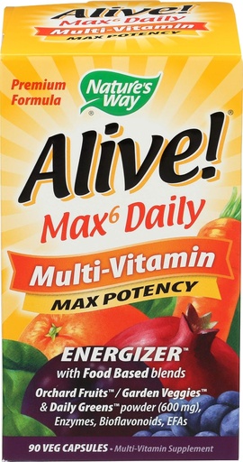 [BRSWIYYMOJ4AOEA7] ¡La naturaleza está viva! Max 6 Daily Multi-Vitamin 90 Veg Capsules
