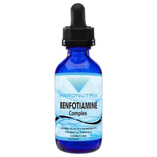 [BRSWYY3QAEORMGTA] Benfotiamine Complex 300 mg, 4 Fl Oz Bottle, 200 Servings, High Bioavailability, Potent Ingredients, Quick Absorption, Cruelty-Free, Non-GMO, Third-Party Tested, GMP-Certified, Made in USA