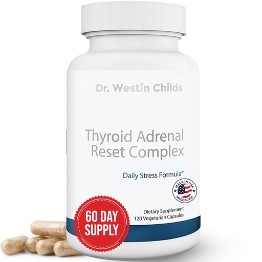 [BRSWGYY6BAPQYE3D] Dr. Westin Childs Thyroid Adrenal Reset Complex | Herbal Support Supplement with Glandulars & Rhodiola (adaptogens) for Stress, Cortisol, Fatigue, Energy in Women & Men with Hypothyroidism 120 Ct