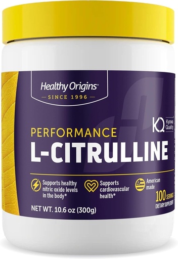[BRSRMCD4BUJRO3Y4] Healthy Origins L-Citrulline Powder 2,000 mg per Serving, 10.6 oz (300g) - American-Made USP Grade Amino Acid Supplement - Supports Nitric Oxide Production, Circulatory Health & Muscle Metabolism