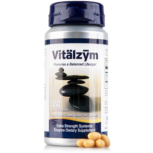 [BRSWIZ3RBMIRK23G] VITÄLZYM Proteolytic Systemic Enzymes Liquid Gel Capsules with Serrapeptase, Immune and Joint Support, Natural Ache Relief Plus Fertility Supplement 360 Capsules
