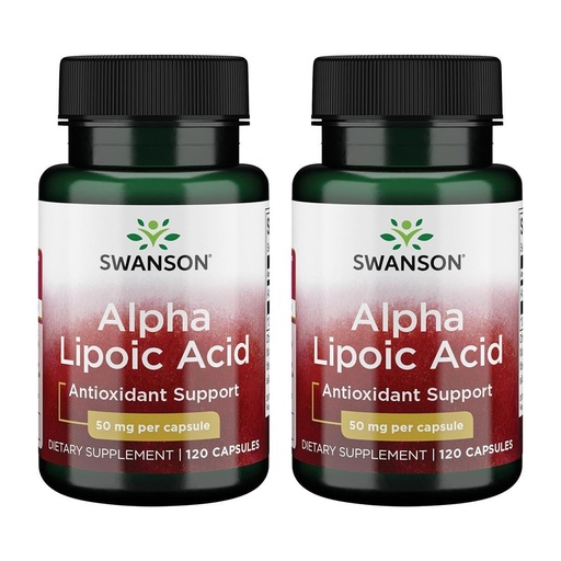 [BRSWGAAKBAHROEY6] Swanson Alpha Lipoic Acid 50 Milligrams 120 Capsules (2 Pack)