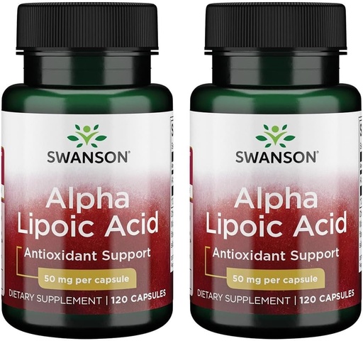 [BRSWGAAKBAHROEY6] Swanson Alpha Lipoic acid 50 Milligraphs 120 Capsules (2 แพค)