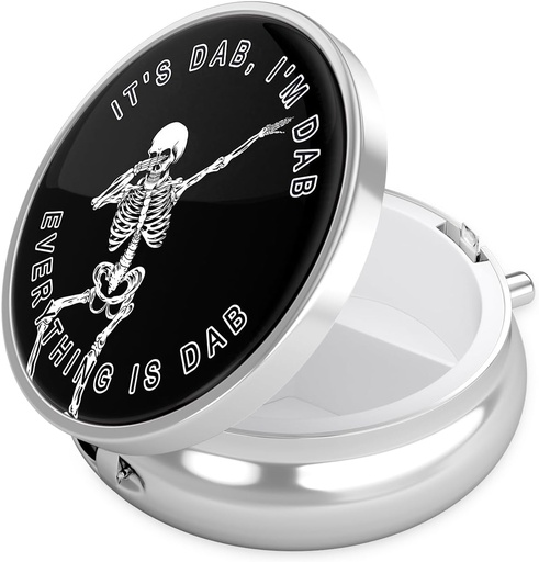 [BRSRAZINCUDWYDLJ] Nipichsha Pill Box, Petit cas de Pill per Purse i Pocket, l'Alexi de medicina de viatges, un manteniment de la medicina per a pressionar vitamina, Metge, Petroli de peix i Apix, Dab