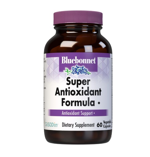 [BRSWIYQZBQPB4AY5] Bluebonnet Super Antioxidant Formula Immune & Radiance Supplement Vitamin A 10000 IU NAC Selenium Quercetin Superoxide Dismutase & Polyphenols Blended Antioxidants for Women & Men - 60 Veggie Capsules