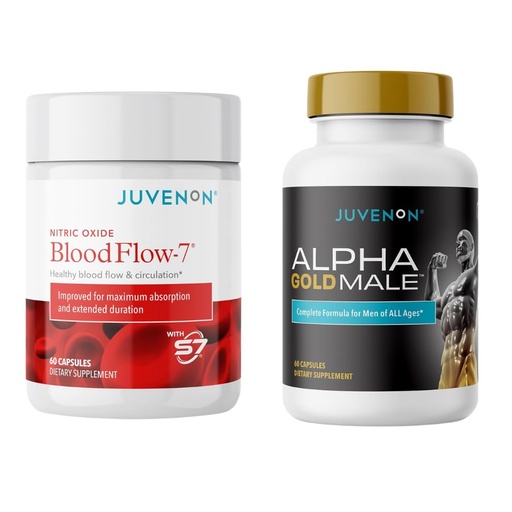 [BRSRAFQEOQARUC3A] Juvenon BloodFlow-7 Nitric Oxide Supplement with Nitrosigine + Alpha Gold Male