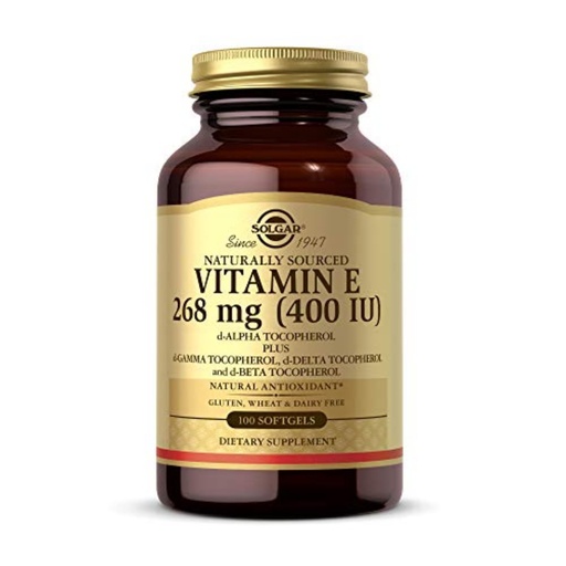 [BRSWIYTYCUOAMGY5] Solgar Vitamin E 268 MG (400 IU) (d-Alpha Tocopherol & Mixed Tocopherols), 100 Softgels - Supports Immune System & Skin Nutrition - Natural Antioxidant - Gluten Free, Dairy Free - 100 Servings