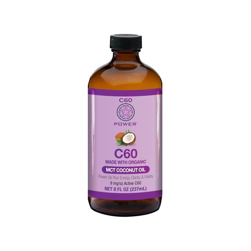 [BRSWG2T5DEFQAHI4] C60 Power C60 in Organic MCT Coconut Oil - Natural Wellness & Antioxidant Supplement for Men & Women, 99.99% Pure Carbon Fullerenes, Promotes Energy, Brain Function, & Stamina - 8 fl oz Bottle