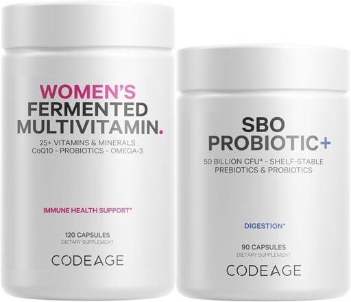 [BRSWYZL5PNYWMDY3] Codeage Dagelijks Immuun Systeem Ondersteuning Multivitamine voor vrouwen + Probiotica Bundle