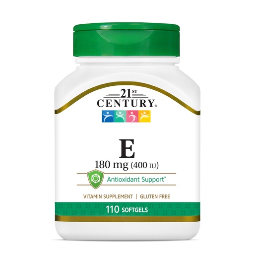 [BRSWIZQPBR5GCCD6] 21st Century E 400 I.U. (Dl-Alpha) Softgels, 110 Count (Pack of 2)
