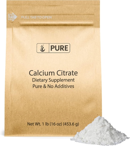 [BRSW2ZD5AAPGG3I4] Чистий оригінальні інгредієнти Calcium Citrate (1lb) Добавка кальцію, Ні добавки або наповнювачі