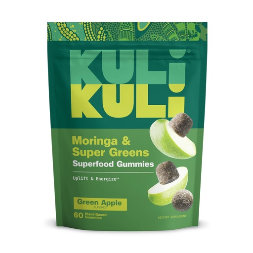 [BRSW2AYFCN6GY232] Kuli Kuli Super Energy Gummies - Energy Supplements with Moringa, Caffeine-Free Natural Energy Booster - 60 Non-GMO, Gluten-Free Moringa Gummies