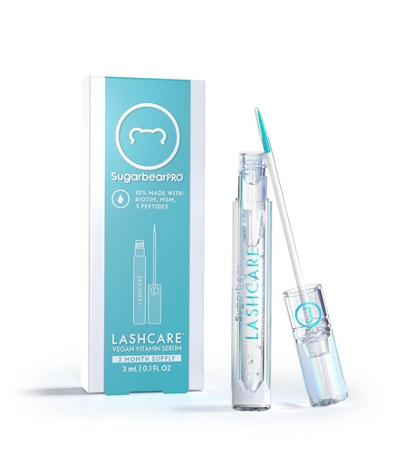 [BRSW2AQHCUDRMYAY] SugarbearPRO LashCare Vitamin Serum with Peptides MSM and Biotin | Vegan Formula | 3 Month Supply for Fuller Healthier Looking Lashes