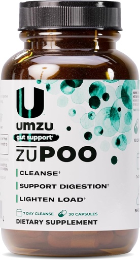 [BRSWYFL2PMPRYHL2] UMZU zuPOO Gut Cleanse Detox, 30 kapslit - 15-päevane looduslik kolonnipuhastus Cascara Sagrada & magneesiumtsitraadiga - Vegan, mitte-GMO, Gluteenivaba Detox Puhastuslisa tervisliku soolestiku toetamiseks