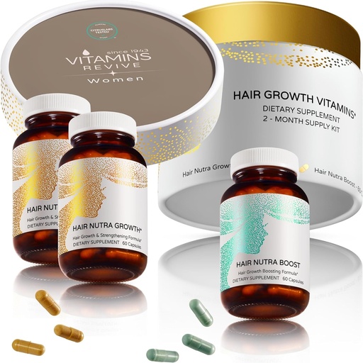 [BRSROAY6ABYGACY3] VITAMINS REVIVE Hair Supplement Hair Growth Vitamins for Women - USA Clinically Tested - Hair Loss Products for Thinning & Thickening - Female Hair Regrowth Treatment (2 Month Supply)