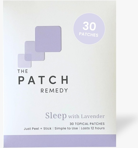[BRSROCDRCAMRS3I4] The Patch Remedy Sleep with Lavender Patch | Valerian, Passionflower, Hops, Magnesium Glycinate, Lavender | 30 Patches