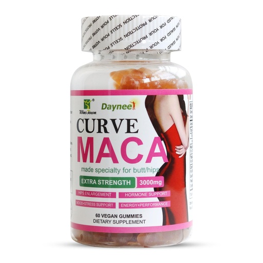 [BRSRAZYBPIMG2333] Curve Maca Gummies, Butt & Hips Supplement for Women, 60 Ct | Supports Energy, Vitality & Curves, Vegan, Gluten-free, non-GMO, Daily Wellness for Home, Travel & Office