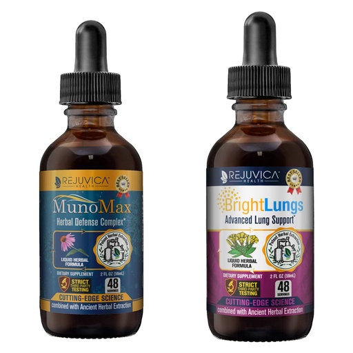 [BRSW2CTRBUIBSYLZ] MunoMax & Bright Lungs - Advanced Immune & Lung Support Supplement - Liquid Delivery for Better Absorption - Elderberry, Lobelia, Echinacea, Turmeric, & More!