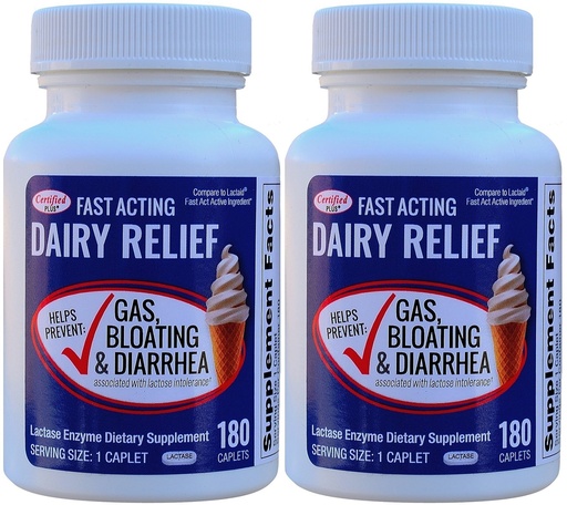 [BRSWGZQKCEBWCC3P] Fast Acting Lactase 360 Caplets Generic Lactase Fast Act 9000 FCC Units per Caplet | Lactose Intolerance, Digestive Discomfort Relief, Lactase Enzyme, Maximum Strength
