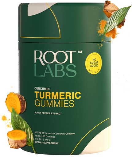 [BRSRAAT7BMNWAGTV] Turmeric Gummies I No Added Sugar I 95% Curcumin & Black Pepper Extract I for Adults & Children I Non-GMO I 100% Natural & Organic I Third Party Tested I 500 mg I 60 Gummy