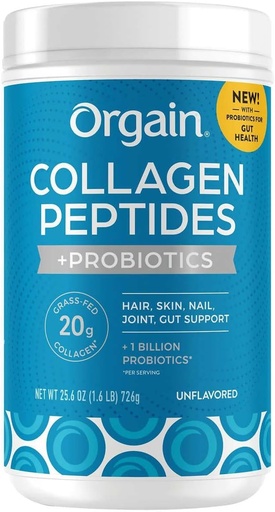 [BRSW2AQECMBAM33H] Orgain Collagen +Superfoods with 20 Grams of Grass-Fed Collagen and Vitamin C, Unflavored, 25.6 oz
