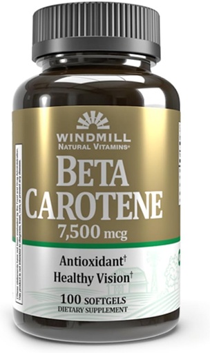 [BRSWIYYLBAOGK2TI] Beta Carotene 25 000 MU softgels by Windmill - 100 ea