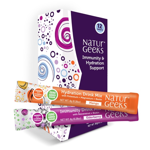 [BRSROEIDCUDQK3D2] NutraGeeks Vegan Electrolytes Powder Packets – Sugar-Free Electrolytes for Instant Hydration – Hydration Powder with Elderberry & Mango Flavors – No Sugar, 12 Servings