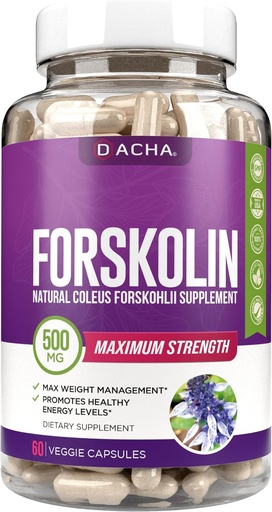[BRSWGGDYDEHBOYDA] Natural Forskolin Max Strength Fórmula- 500mg Coleus Extract, Keto Diet Pills que trabajan rápido para hombres y mujeres, Maximum Slim Look, Perder Fast for Women, Rapid Tone, Luna Trim, MD