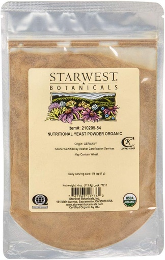 [BRSWI2YHBJYWEDL2] Organic Nutritional Yeast Powder - 4 oz