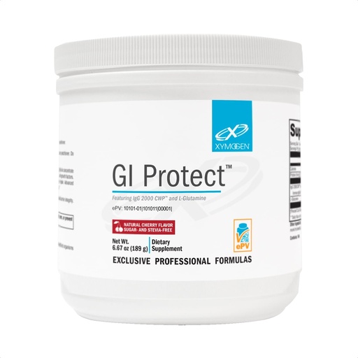 [BRSRMGQTDMMQ2C3U] XYMOGEN GI Protect - IgG Immunoglobulin L-Glutamine Powder Supplement - Supports GI Lining + Gut Health, Cytokine Balance, Immune Health + Tissue Repair, Sugar & Stevia Free - Cherry Flavor (6.67 oz)
