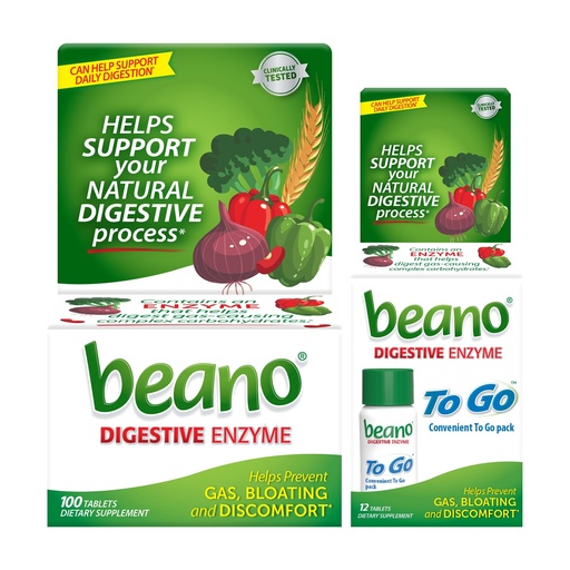 [BRSRAYYYBMHBQYDD] Beano Extra Strength 100ct & beano to Go Pocket Pack 12ct