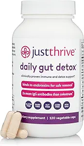 [BRSWGCQFCN5R4FLA] Just Thrive - Ultimate IgG - Complete Immune Support Supplement - Detox Formula, 120 Vegetable Capsules