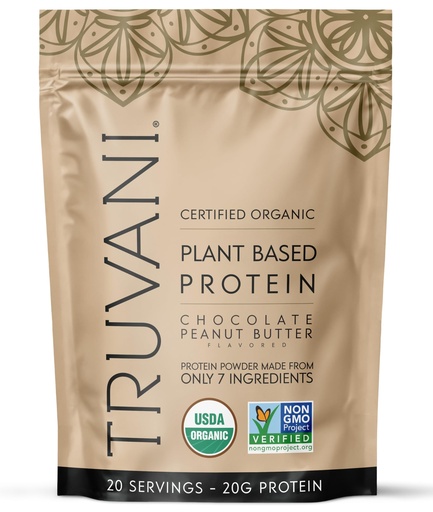 [BRSWYGINOEPQ2ADV] Truvani Dairy Free Protein Powder | Chocolate Peanut Butter | 20g Organic Plant Based Pea Protein | 20 Servings | Vegan, Keto, Gluten Free | Low Carb | No Added Sugar