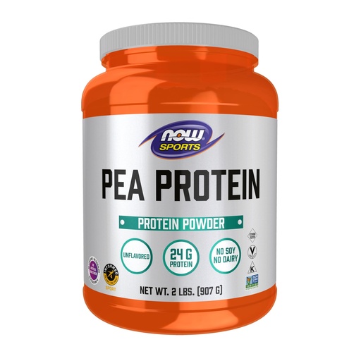 [BRSWIYYNAF6RSH3C] NOW Foods Sports Nutrition, Pea Protein 24 g, Fast Absorbing, Unflavored Powder, 2-Pound