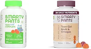 [BRSROBL3DJ6BQ2D5] SmartyPants Teen Guy Multivitamin Gummies: Omega 3 Fish Oil (EPA/DHA) & Teen Girl Multivitamin Gummies: Omega 3 Fish Oil (EPA/DHA)