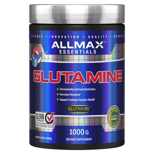 [BRSWIYQ2CANW23Q3] ALLMAX L Glutamine Powder 1000g, Fermented L-Glutamine Powder Pure, Unflavored Glutamine Supplement for Gut Health, Recovery & Immune Support, Vegan, Gluten Free