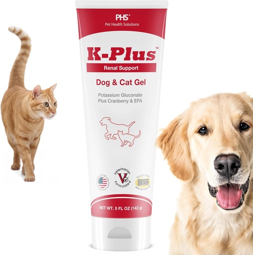 [BRSROAIBCB5G2CD6] K-Plus Gel for Dogs & Cats – Potassium Citrate & Cranberry Supplement for Kidney, Urinary Tract Health, UTI Relief, Stone Prevention, Electrolyte Balance, Muscle & Heart Function - Made in USA - 5 oz