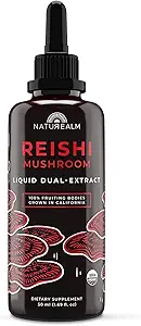 [BRSW2GI6BYDR6EIY] Naturealm Reishi Mushroom Liquid Tincture Supplement – Promotes Calmness, Immune Support & Sleep Aid, Vegan, Non-GMO – Organic Fruiting Bodies, 1 Month Supply